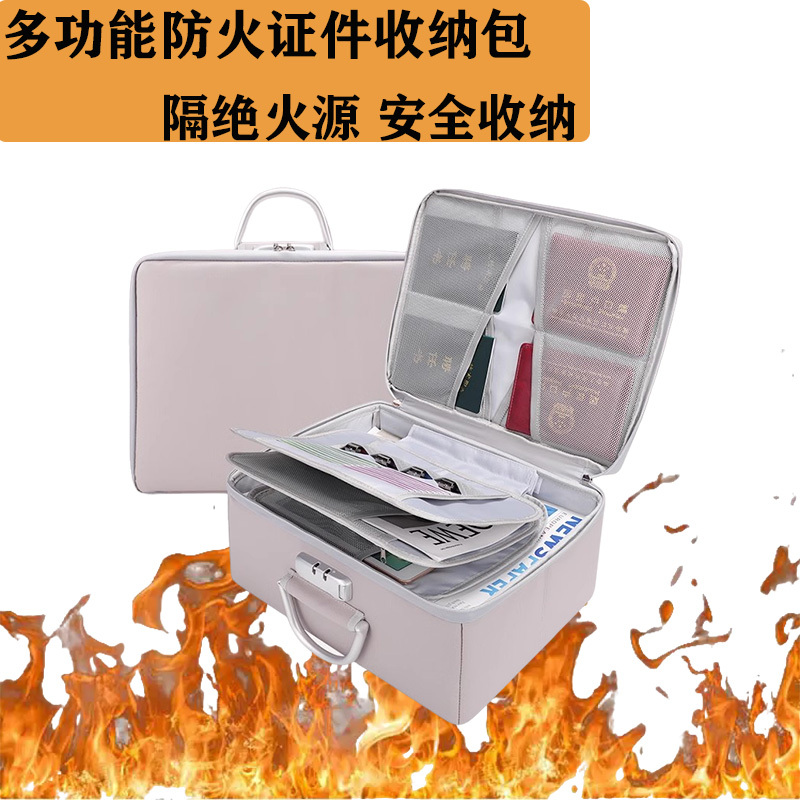 Fireproof Document Storage Box, Fireproof and Waterproof, Family Certificate Document Storage Bag, Data Organization Box, Household Storage Box Fireproof Document Storage Box, Fireproof and Waterproof, Family Certificate Document Storage Bag, Data Organization Box, Household Storage Box