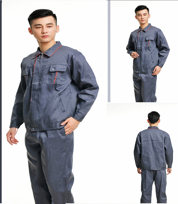 Mùa xuân và mùa thu áo liền quần phù hợp với nam giới và phụ nữ bảo hiểm lao động tay dài quần áo áo khoác công nhân hàn công cụ dụng cụ xưởng mặc quần vải nam