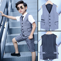 Flower Child dress boy Summer suit wedding host dress Han Edition childrens suit boys suit three pieces