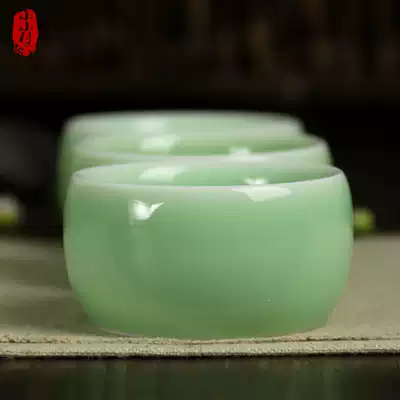 Longquan celadon ceramic cup Kung fu tea cup Small cup Small teacup Tea set accessories wild cup multi-color