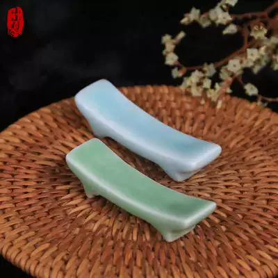 Longquan celadon ceramic health tableware chopsticks rack hotel table table chopsticks tableware accessories