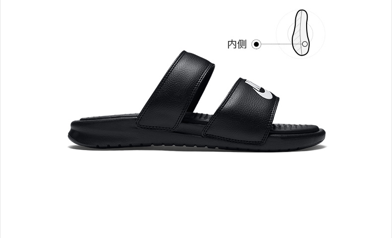 Giày nam và nữ NIKE Nike 2018 hè mới dây đeo màu đen và trắng chữ thể thao và dép đi biển giải trí và dép dép lê