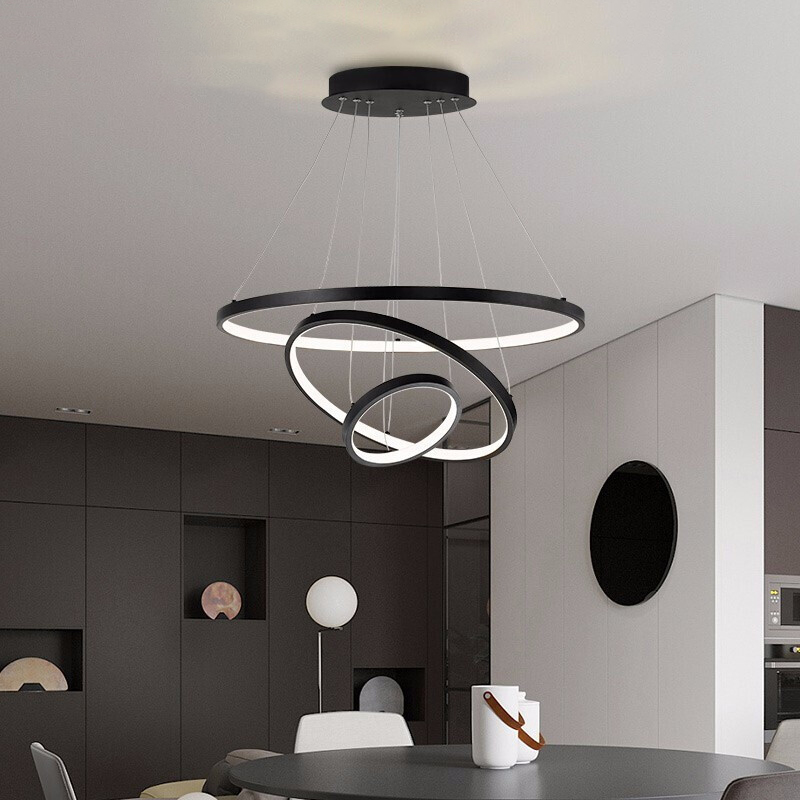 NVC lighting chandeliers Nordic minimalist post-modern light luxury dining room lights creative circular ring lamps