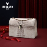 Сумка через плечо, цепь на одно плечо, из натуральной кожи, на цепочке