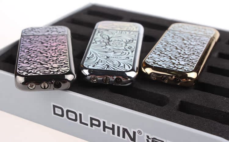 076 sáng bóng | cá heo DOLPHIN nội địa nhẹ hơn cá tính đá mài đá lửa sáng tạo - Bật lửa bat lua