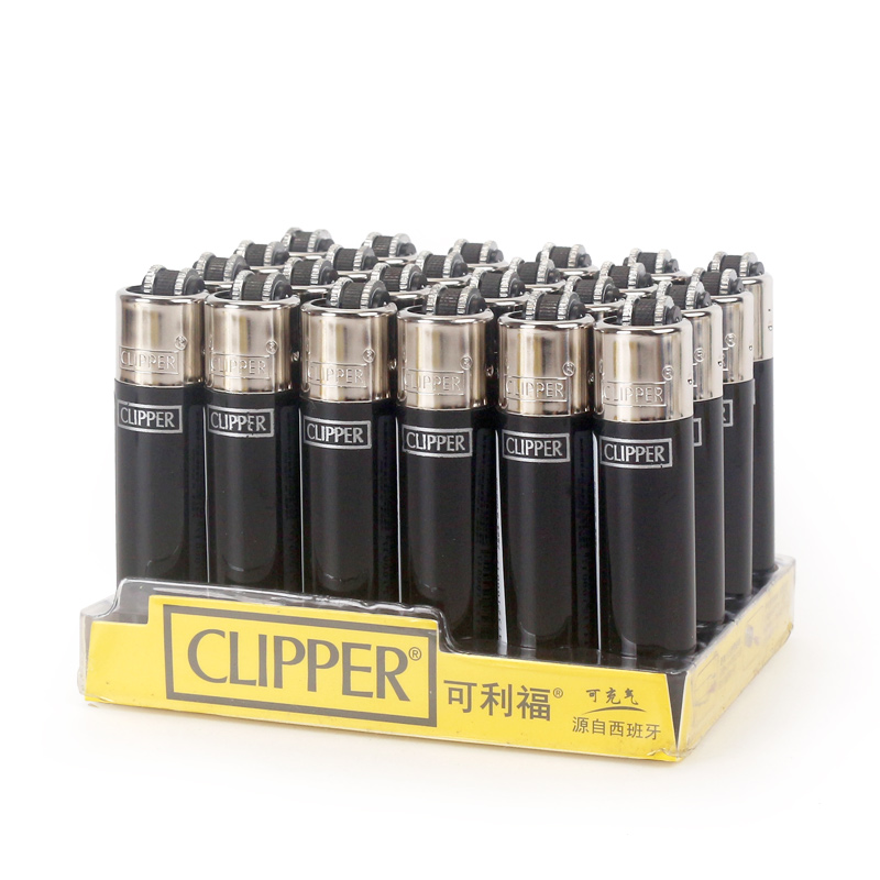 CLIPPER nhỏ màu đen súng trường nhẹ hơn cơ thể bơm hơi cho tuabin cá tính lót Flint bật lửa cricket