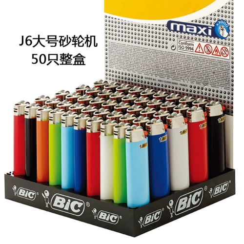 Вся коробка из 50 французского бика BIC зажигалка J5/J3/J6 Пластиковое одноразовое газовое колесо зажигало