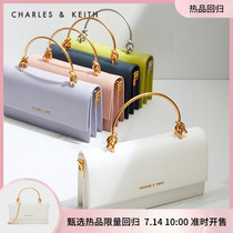 (Hot PRE-sale)CHARLES & KEITH Small square bag CK6-10840314-3 Metal handle chain bag