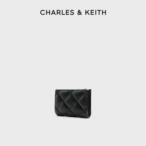 CHARLES&KEITH Визитница CK6-50770524-2, летний классический ромб, короткий кошелек для монет с несколькими слотами для карт