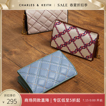 (Spring Summer Discount)CHARLES & KEITH Female CK6-10770505 Commuter Metal CHAIN Change Shoulder BAG