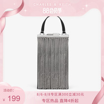 CHARLES & KEITH party style CK2-70781046 Trendy cool metal tassel decoration chain mobile phone bag female