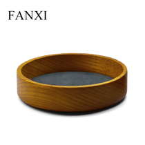 FANXI FANXI jewelry display disc solid wood microfiber bracelet Earrings bracelet window display multi-function