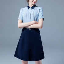 Professional suit womens summer short-sleeved dress Civil servant teacher interview high-end temperament OL tooling Formal work clothes