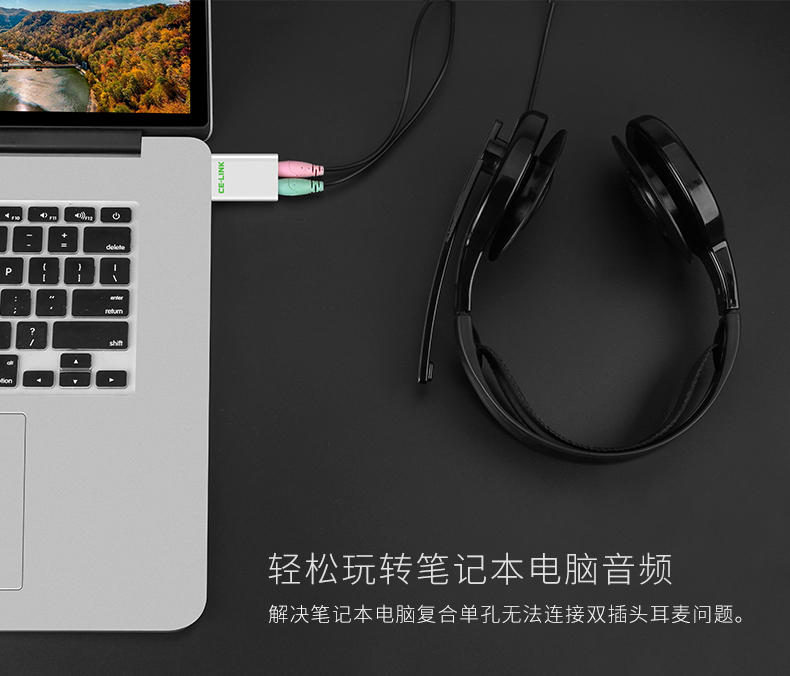 giao diện CE-LINK card âm thanh USB để chuyển micro tai nghe microphone máy tính xách tay máy tính để bàn card âm thanh bên ngoài bên ngoài usb tai nghe máy tính để biến 3,5 bộ chuyển đổi đầu ra âm thanh stereo jack - USB Aaccessories cáp kết nối ổ cứng hdd