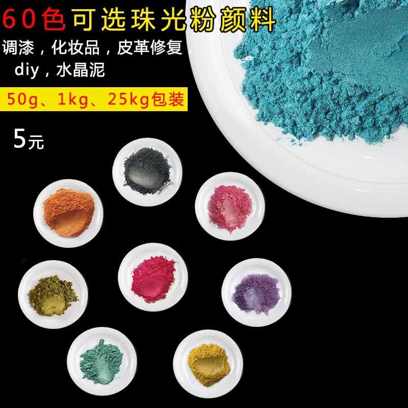 Pearlescent Pink Water Treasure Paint Color Crystal Clay Makeup Eye Shadow Mica Oil Hand Soap Water Genie 50 gr