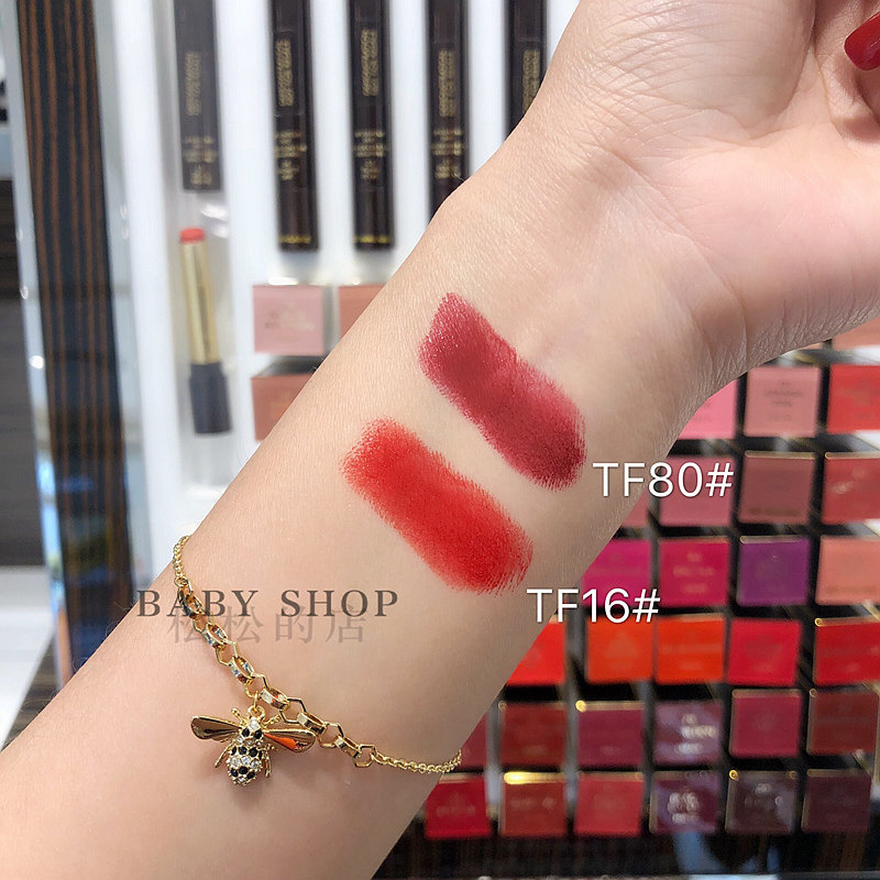 Tom Ford TOMTF black gold black tube lipstick tf16 80 1X thin tube 24 27