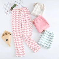 Trang chủ Quần Cotton Pyjama Quần dày Làm dịu Quần mùa thu Mùa đông Dệt kim Cotton Ấm không khí Lớp rộng Kích thước lớn quần âu