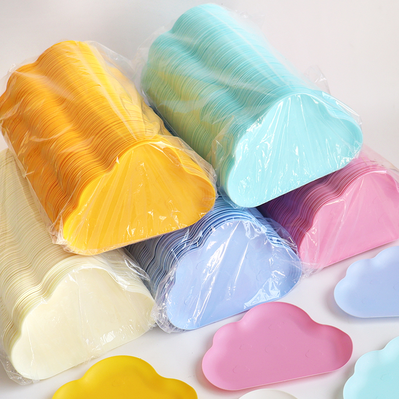 Disposable Cake Plate Cloud Plate Water Drop Plate Cute Shape Children's Tableware Plastic Fork Spoon Food Grade Disposable Cake Plate Cloud Plate Water Drop Plate Cute Shape Children's Tableware Plastic Fork Spoon Food Grade