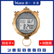 BLUEE golden track and field referee special stopwatch countdown high-definition large screen 60-channel running code 0814