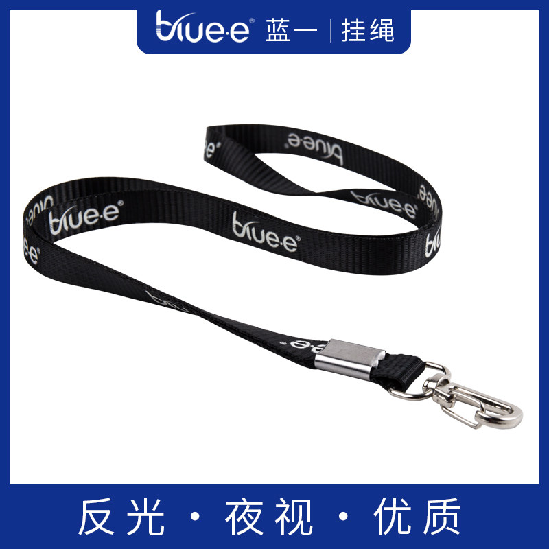 BLUEE stopwatch timer Referee special black reflective lanyard Metal hook wide with neck rope 013