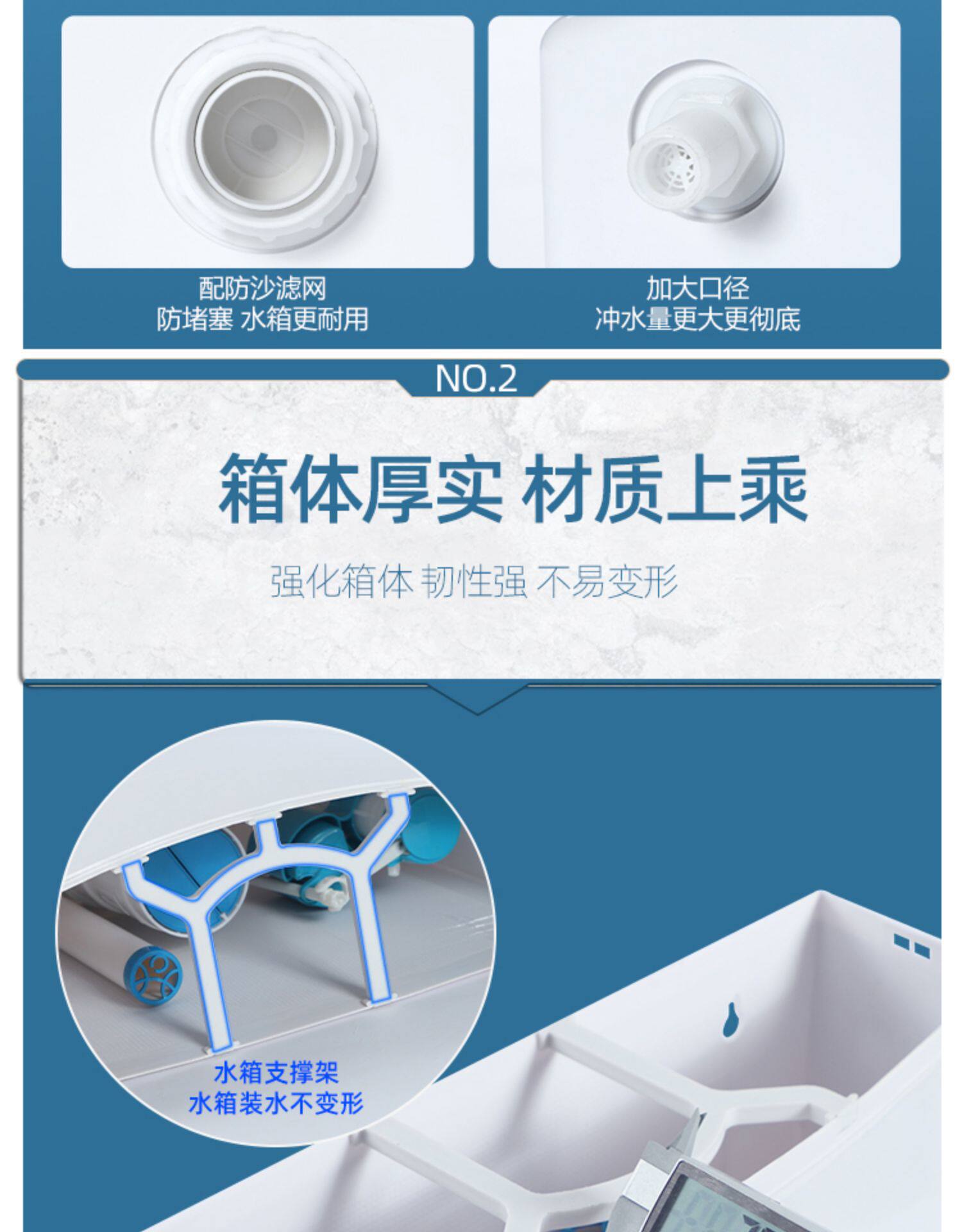 Toilet water tank, household bathroom, energy-saving flushing water tank, squat toilet, pit toilet bowl, water pump tank, large flushing force, thickened undefined