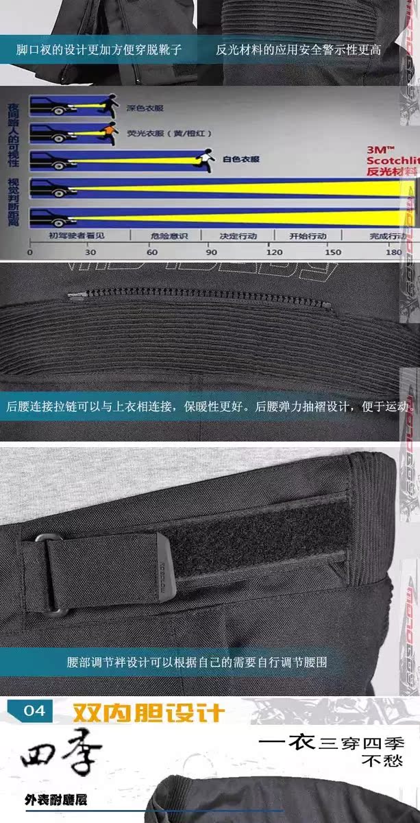 Xe máy off-road Jersey phù hợp với bộ quần áo chống vỡ phù hợp với đầu máy phù hợp với cuộc đua - Xe máy Rider thiết bị dụng cụ bảo vệ đầu gối
