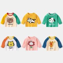 Baby Spring Autumn Season Long Sleeve T-shirt Thin sweatshirt pure cotton male and female child newborn baby jersey jacket outwear outside