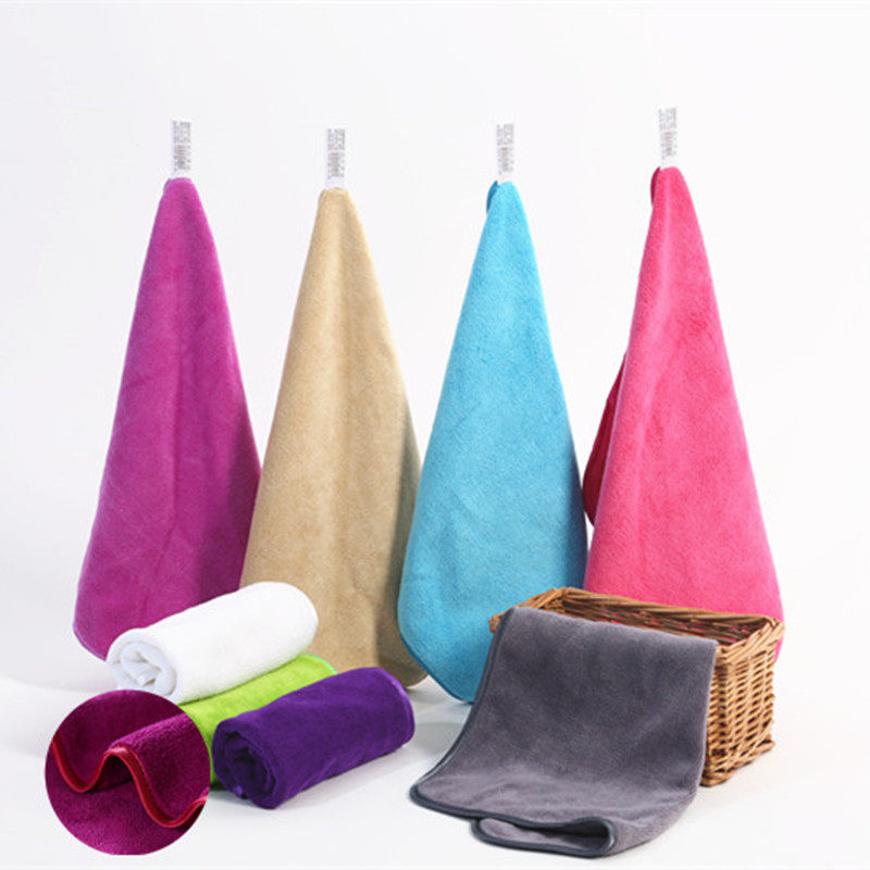 High-grade edging square towel Hand towel Hanging hand towel thickened water absorption does not lose hair Nail beauty can be customized