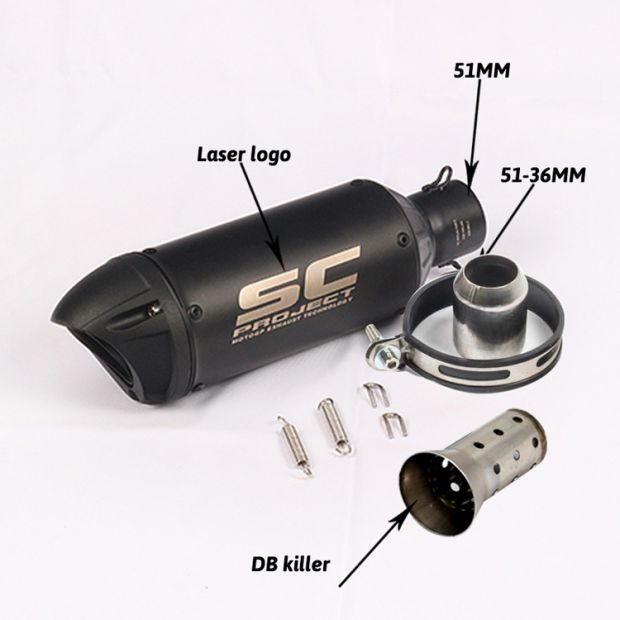 R6 K8K11 Huanglong 600 Little Ninja 300 Horizon Xe máy Xe máy Refit SC Xe thể thao Âm thanh ống xả - Ống xả xe máy ốp pô xe vision