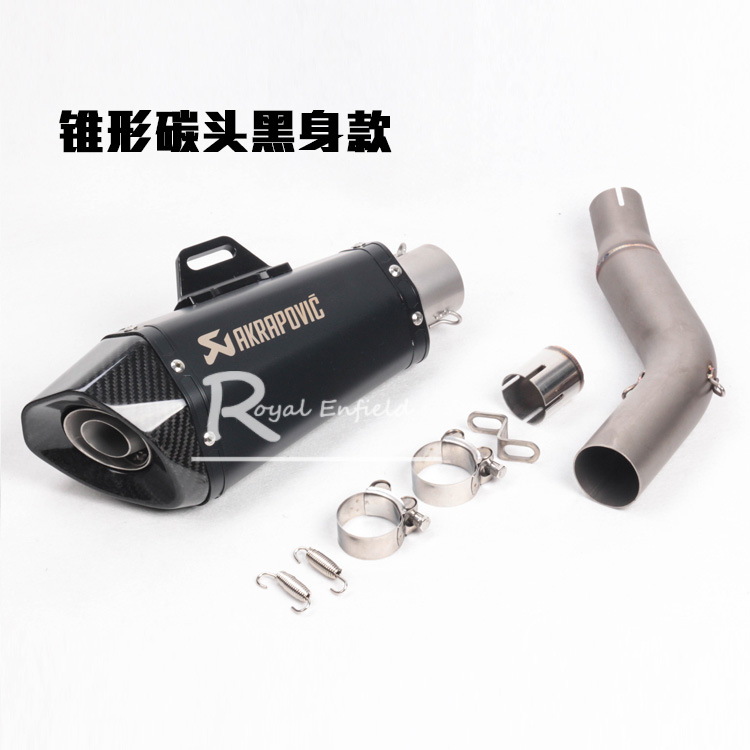 Xe máy thể thao tông màu sửa đổi GW250F hai trong một ống xả phần giữa ống xả 250F thẳng hàng nửa áp suất xả trở lại - Ống xả xe máy pô xe