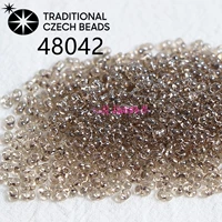 2х4мм 48042 Чешские перламутровые прозрачные бусины арахис 10г примерно 280 шт.