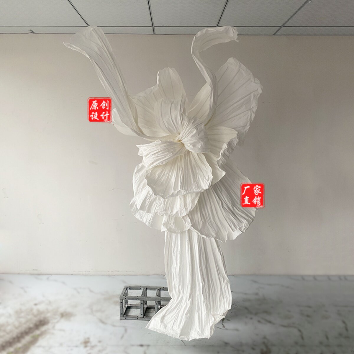 Wedding Giant Paper Flowers Handmade Pleated Paper Art Beauty Plastic Flowers Large Wedding Stage Background Shop Windows Decoration Paper Art Flowers-Taobao