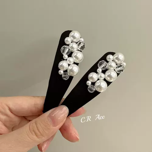 Черные изысканные шпильки для волос из жемчуга, аксессуар для волос, заколка для волос, японские и корейские, изысканный стиль