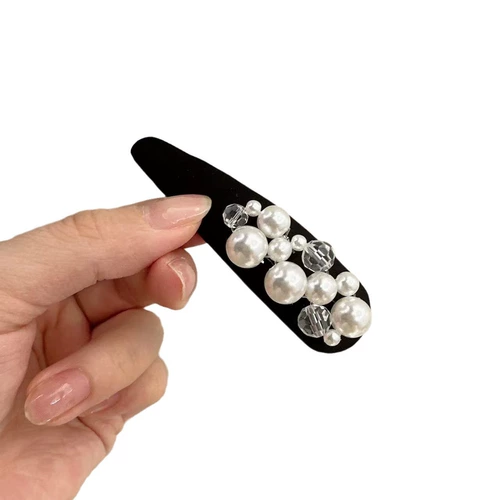 Черные изысканные шпильки для волос из жемчуга, аксессуар для волос, заколка для волос, японские и корейские, изысканный стиль