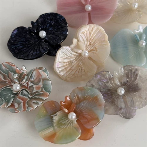 Фаленопсис, трехмерный цветок, текстура уксусной кислоты, заколка для волос, нежная и милая заколка в виде утконоса, боковая заколка, аксессуары для волос, новый стиль