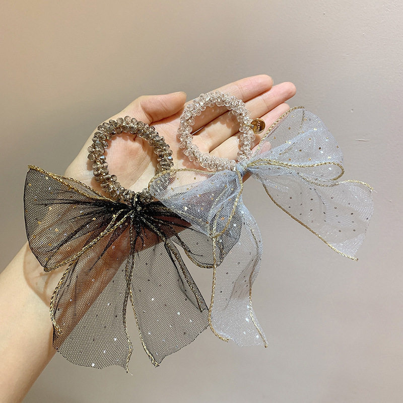 Fairy wind clear full of stars sequin mesh ribbon ribbon ribbon crystal braid stretch hair band hair rope Korea new