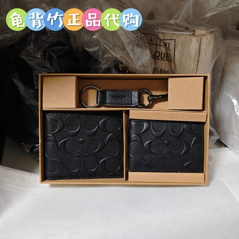 【Monstera】Coach Men's Short and Long Wallets with Multiple Card Slots, Men's Bifold Clutch