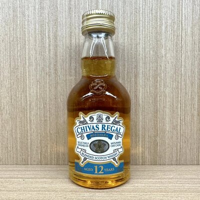 Пустая бутылка Chivas Regal Mizunara Barrel 12 лет, версия для купажированного виски, 50 мл, версия B