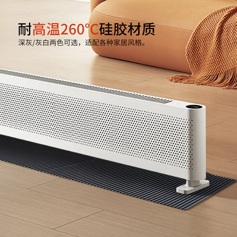 Baseboard Heater Insulation Pad Silicone Electric Heater Fan Floor Protection Underfloor Heating Anti-Scalding Mat High Temperature Resistant