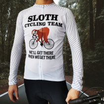 2021 new spring and autumn mens personality sloth breathable long sleeve bicycle shirt top riding clothes