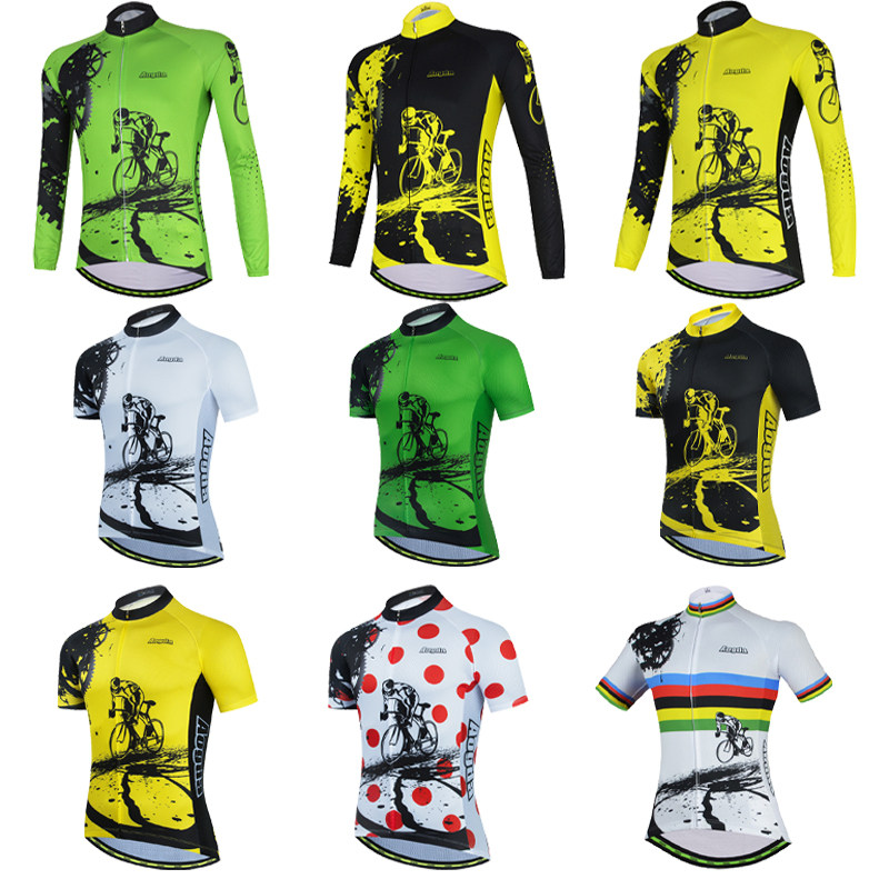 New AOGDA takes a summer bike ride on short - sleeved tops on highway mountaineering suits with sweat and breathtaking