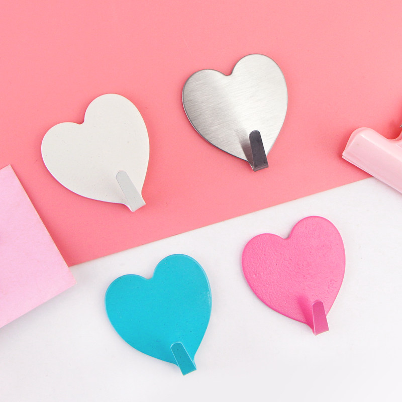 Nordic Ins Caring Sticky Hook Creative Grid Photo Wall Shelving Girl Hearts Rooms No Mark-Decorative Hooks