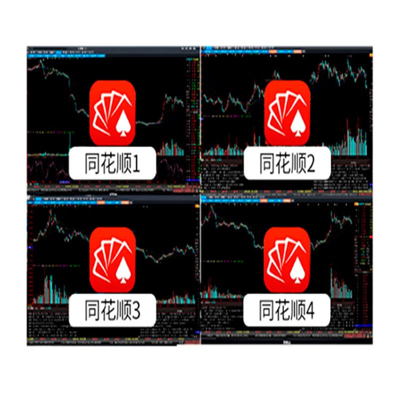 Asus Multi-Screen Desktop Computer for Stock and Futures Trading, One Computer with Four Screens, Six-Screen Trading Tool, Financial Market Monitoring Computer, Desktop Computer with Four Screens, Six-Screen DIY Stock Host Computer Monitor Set