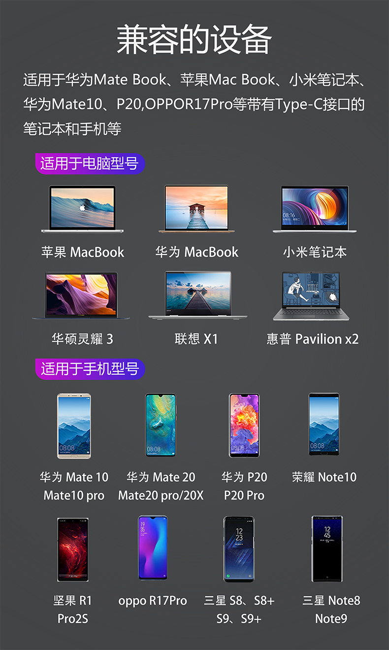 Trạm nối Philips type-c Apple Huawei máy tính Bộ chuyển đổi macbookpro mở rộng Thunder 3usb - USB Aaccessories đèn cắm usb