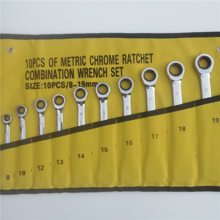 Vanadium steel quick ratchet wrench set multi-function sleeve casing gear wrench two-way plum ratchet wrench