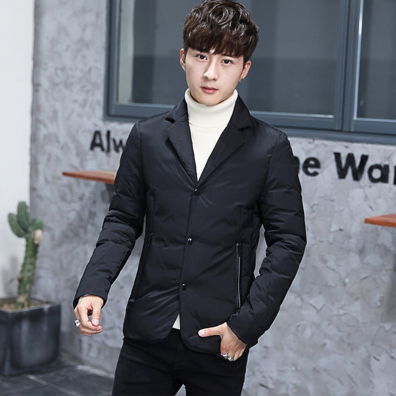 2020 New autumn and winter light and thin down clothes Men's suits Slim Fit Youth Thin Korean Version Fashion Casual Short