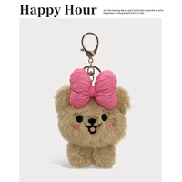 Серебряный брелок с бантиком, с медвежатами