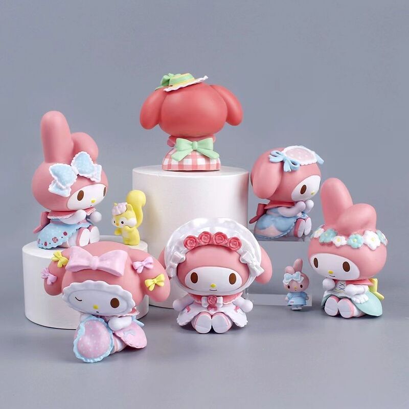 Tea Party Melody Handmade Figurine Desktop Ornament Cute Girly Birthday Gift Cake Accessory