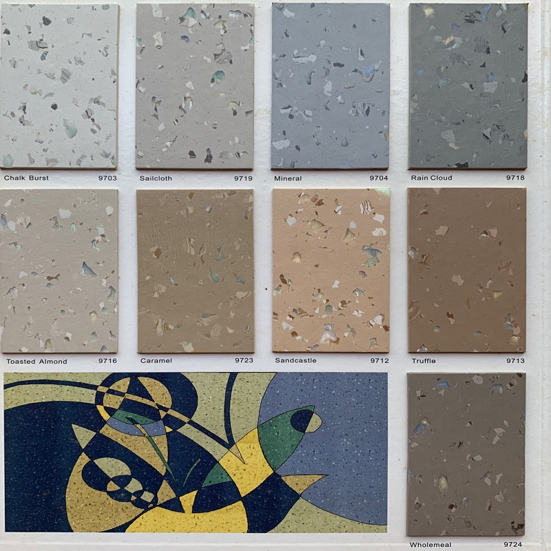 British Europaulsee PVC flooring Europint Chapo pint to series homogenous overdraft PVC flooring