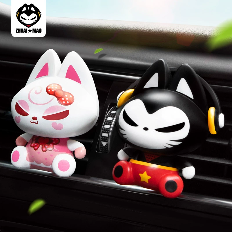 Kéo nước hoa xe mèo, hương thơm nhẹ kéo dài, kẹp hương liệu không khí, nước hoa xe hơi, khử mùi điều hòa ô tô - Sản phẩm hương liệu